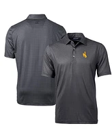 Cutter & Buck Men's Black Wyoming Cowboys Pike Banner Print Polo