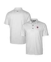 Cutter & Buck Men's Lsu Tigers Primary Team Logo Pike Double Dot Print Stretch Polo