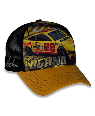 Team Penske Men's Black Joey Logano Driver Car Trucker Adjustable Hat