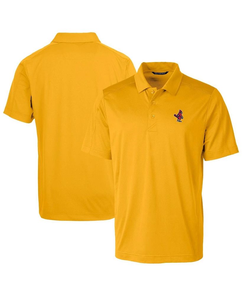 Cutter & Buck Men's Yellow Memphis Redbirds Prospect Textured Stretch Polo