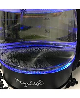 MegaChef 1.8 Quart Glass and Stainless Steel Electric Tea Kettle