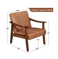 Yaheetech Modern Accent Chair Mid-Century Upholstered Armchair