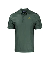 Cutter & Buck Men's Green Notre Dame Fighting Irish Pike Eco Tonal Geo Print Stretch Polo