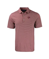 Cutter & Buck Men's Maroon Texas A M Aggies Forge Eco Double Stripe Stretch Polo