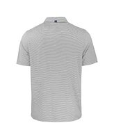 Cutter & Buck Men's Gray/White Tcu Horned Frogs Forge Eco Double Stripe Stretch Polo