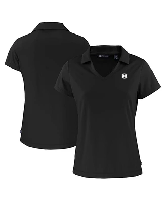 Cutter & Buck Women's Black Pittsburgh Steelers Daybreak Eco V-Neck Polo