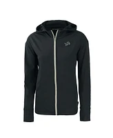 Cutter & Buck Women's Black Detroit Lions Daybreak Eco Full-Zip Hoodie