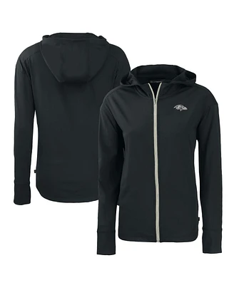 Cutter & Buck Women's Black Baltimore Ravens Daybreak Eco Full-Zip Hoodie