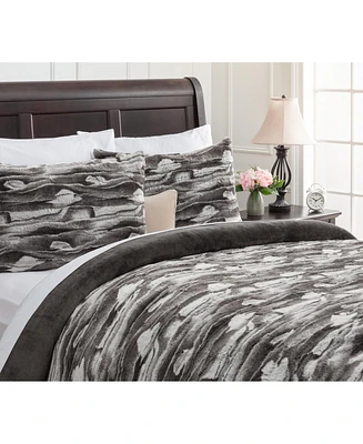 Chanasya Premium Faux Fur Duvet Cover Set