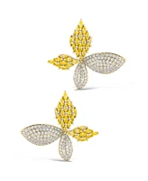 Sterling Forever Heidi Cubic Zirconia Flower Stud Earrings