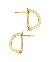 Sterling Forever Serena Cubic Zirconia Hoop Earrings