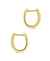 Sterling Forever Ellerie Cubic Zirconia Micro Hoop Earrings