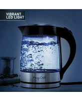 Megachef 1.8Lt. Glass Body and Stainless Steel Electric Tea Kettle