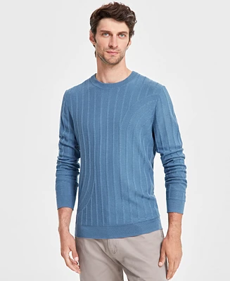 Alfani Men's Wool-Blend Textured Sweater, Created for Macy's