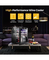 21 Bottle Compressor Wine Cooler Refrigerator with Digital Control