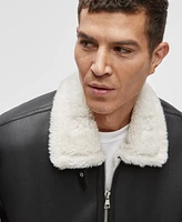 Mode of One Men's Aviator Faux-Sherpa Jacket, Exclusively at Macy's