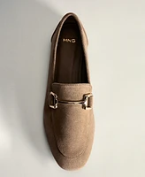 Mango Women's Suede Leather Moccasins