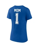 Fanatics Women's Royal Los Angeles Dodgers Plus Size Mother's Day 1 Mom V-Neck T-Shirt