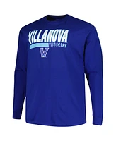 Profile Men's Royal Villanova Wildcats Big Tall Two-Hit Long Sleeve T-Shirt