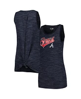 New Era Women's Navy Atlanta Braves Space-Dye Active Tank Top