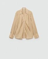 Mango Women's Striped Flowy Shirt