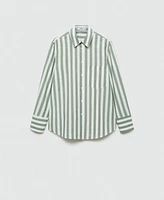 Mango Women's Cotton Striped Shirt