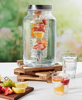 Mason Craft & More 1.5 Gallon Glass Drink Dispenser with Infuser and Screw-off Wide Lid