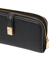 kate spade new york Deco Pebbled Leather Zip Slim Wallet