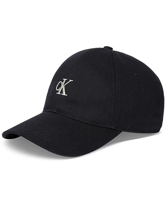 Calvin Klein Men's Embroidered Small Monogram Twill Baseball Cap