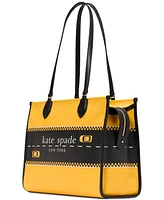 kate spade new york Manhattan Taxi Printed Pvc Large Market Tote