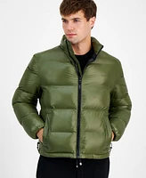 Hugo by Boss Men's Beazly2436 Slim-Fit Quilted Full-Zip Hooded Puffer Jacket