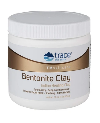 Trace Minerals TMSkinCare Bentonite Clay | Indian Clay | Provides Minerals for All Types of Skins | 16.0 Ounce