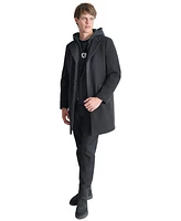 Dkny Men's Removable Hood Notch-Lapel Coat