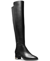 Michael Michael Kors Womens June Leather Knee High Riding Boots Regular Wide Calf