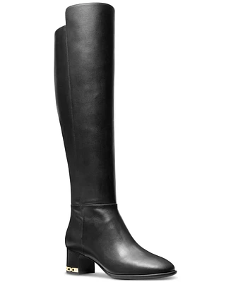 Michael Michael Kors Women's June Leather Knee High Riding Boots