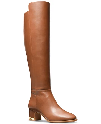 Michael Michael Kors Women's June Leather Knee High Riding Boots