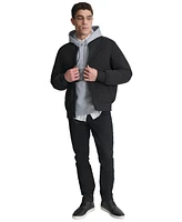 Dkny Men's Stretch Zip-Front Zip-Pocket Bomber Jacket