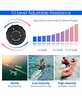 Sugift Foldable Quiet Operated Fitness Rowing Machine with 10 Level Adjustable Resistance