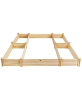 U-Shaped Wooden Garden Raised Bed for Backyard and Patio
