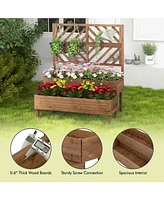 2-Tier Raised Garden Bed with Trellis