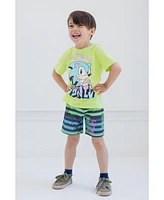 Sega Little Boys Sonic the Hedgehog T-Shirt and Shorts Outfit Set to