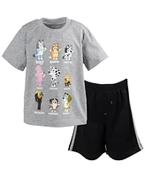 Bluey Toddler Boys Bingo T-Shirt and Mesh Shorts Outfit Set to