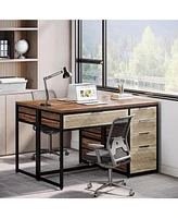 Tribesigns Computer Desk with 5 Drawers, 47