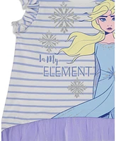 Frozen Little Girls Tank Top and Bike Shorts