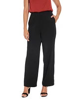 Muse Women's Darted-Waist Tuxedo Straight-Leg Pants