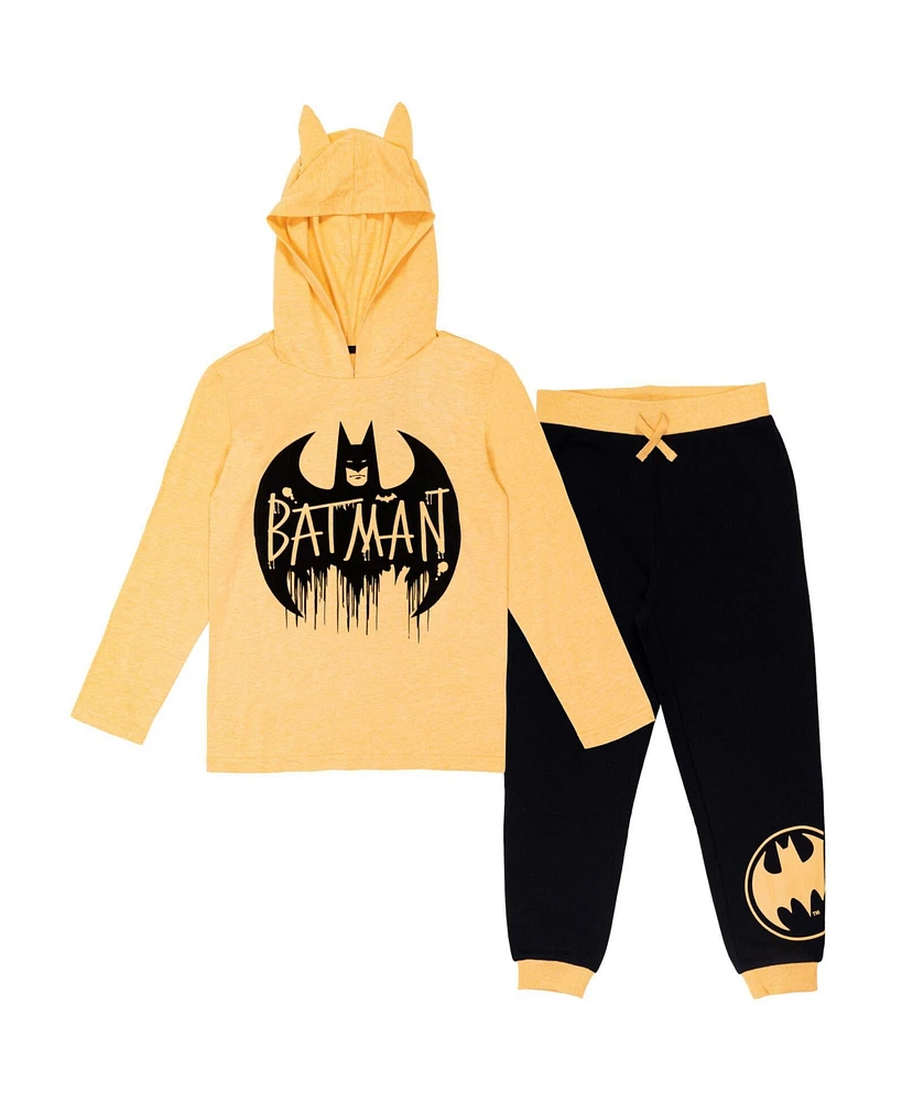 Dc Comics Little Boys Justice League Batman Pullover Hoodie and Pants Outfit Set to