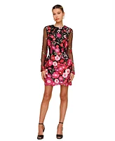 Avec Les Filles Women's Floral-Embroidered Sheath Dress