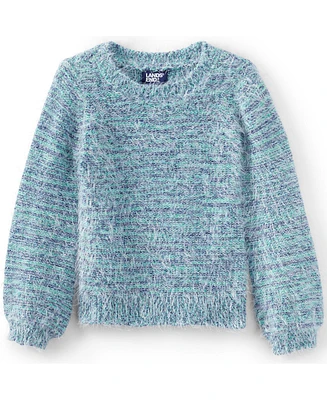 Lands' End Big Girls Plus Chenille Blouson Sleeve Sweater