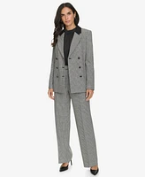 Calvin Klein Petite Houndstooth Double-Breasted Blazer