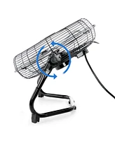 Vie Air 14 Inch Twin Pack Industrial High Velocity Heavy Duty Metal Floor Fan with 3 Speed Settings